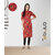 Fabclub Women Rayon Linen Foil Print Stright Designer Kurti (Maroon)