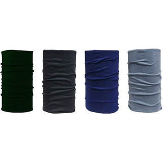 Uniqon Set Of 4 Pcs Multicolor Multipurpose Free Size Sun Protection HeadWraps,hair Bandana Band For Boys And Girls