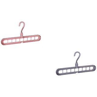                       H'ENT9 Holes Hanger 360 Degrees Rotatable Hook (Pack Of 2)                                              