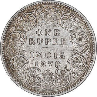                       one rupees... 1879..bombay.. mint                                              