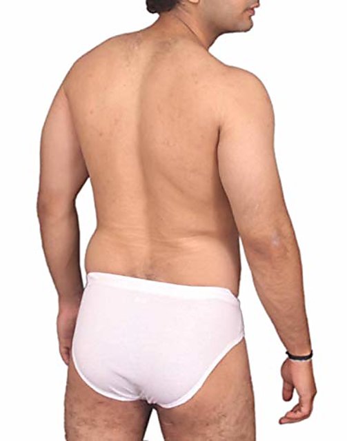 Buy VIP Frenchie Plus White Men's Brief (Pack of 6,Color white