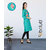 Fabclub Rayon Embroidered Straight Women Kurti (Turquoise)
