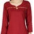 Fabclub Women Maroon Solid Plain Kurta With Multicolor Printed Palazzo