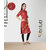 Fabclub Women Rayon Linen Foil Print Stright Designer Kurti (Maroon)