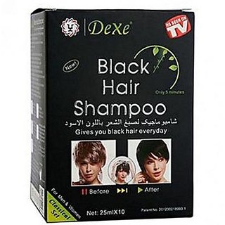 2021 Black Darkening Hair Dye Shampoo 10 X 25ml