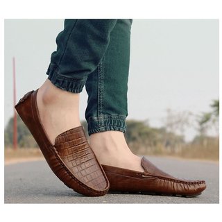 Stylish And Comfortable Brown Driving Loafer Shoe