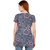 Shellocks Printed Cotton Hosiery Round Neck Half Sleeve Long Multicolor T-Shirt for Women