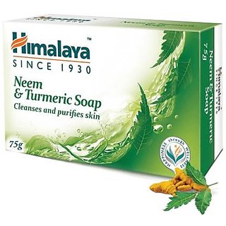 Himalaya Since 1930 Neem Turmeric Cleanses and Purifies Skin Soap 75g Himalaya Since 1930 Neem Turmeric Cleanses and Purifies Skin Soap 75g