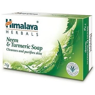                       HIMALAYA HERBALS NEEM AND TURMERIC SOAP 75G                                              
