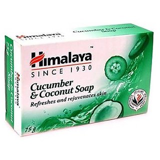                       Himalaya Herbals Refreshing Cucumber  Coconut Soap, 75gm                                              