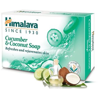                       Himalaya Herbals Refreshing Cucumber  Coconut Soap 75gm (Pack Of 2)                                              