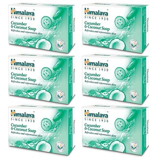                       Himalaya Cucumber  Coconut Soap 75g - Pack Of 6                                              