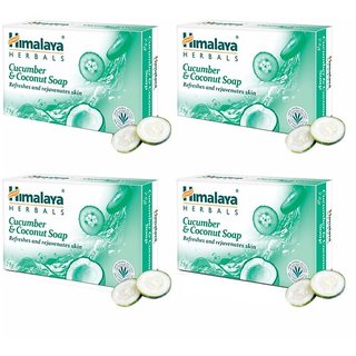                       Himalaya Herbals Cucumber and Coconut Soap 75g (Pack of 4)                                              