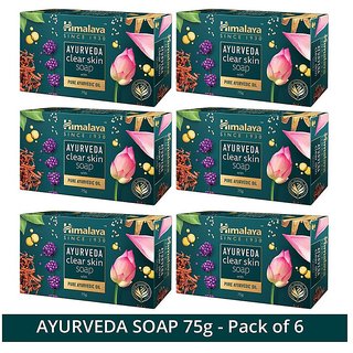                       Himalaya Ayurve Clear Skin Soap 75g - Pack Of 6                                              