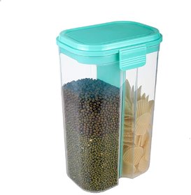 Dady Enterpriser's High Quality Plastic 2 Section Container Or Jar For Grocery Storage (2 Section)