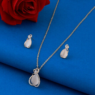 Buy SILVER SHINE Delicate Fancy look Pendant Set For Women Girl