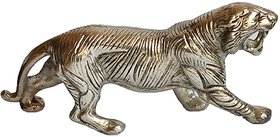 White Metal Anitique Tiger Figurine/Statue/Showpiece for Home,Office,Table Decor and Gift Item-4x8inch