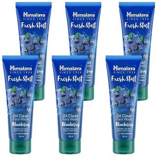                       Himalaya Fresh Start Oil Clear Blueberry Face Wash 50ml (Pack Of 6)                                              