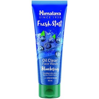                       Himalaya Fresh Start Oil Clear Blueberry Face Wash 50ml (Pack Of 4)                                              