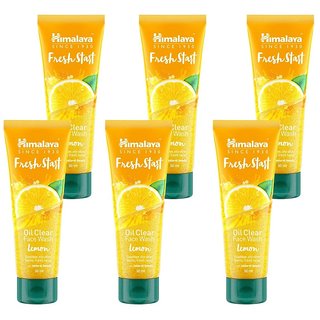 Himalaya Fresh Start Oil Clear Lemon Face Wash - 50ml (Pack Of 6)