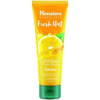                       Himalaya Fresh Start Lemon Face Wash - Oil Clear 50ml (Pack Of 2)                                              