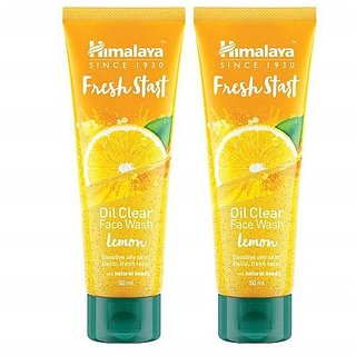                       Himalaya Fresh Start Oil Clear Face Wash Lemon (50ml) - Pack of 2                                              