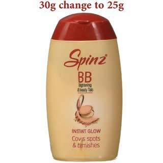 Spinz BB Talc, instant glow cover spots blemishes 30g (Pack Of 2) Spinz BB Talc, instant glow cover spots blemishes 30g (Pack Of 2)