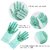 Eastern Club Magic Silicone Rubber Dish Washing Gloves for Kitchen and Pet Grooming , Car, Bathroom 1 Pair (Multicolour)