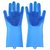Washing Silicon Hand Gloves with Scrubber for Kitchen Cleaning, Utensils, Bath and pet Hair Care