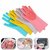 Eastern Club Silicone Scrubbing Gloves, Scrub Cleaning Gloves with Scrubber for Dishwashing and Pet Grooming, Latex Free (Multi Color, 1 Pair)
