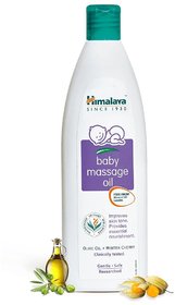 Himalaya Herbal Baby Massage Oil Bottle - 200 ml (Pack Of 2)