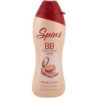 Spinz BB Talc, instant glow cover spots blemishes 80g (Pack Of 4) Spinz BB Talc, instant glow cover spots blemishes 80g (Pack Of 4)