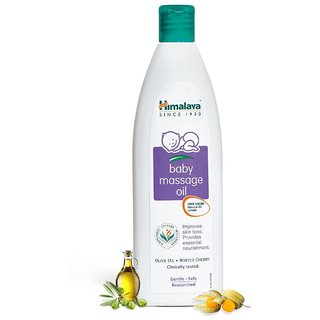                       Himalaya Herbal Baby Massage Oil Bottle - 100 ml (Pack Of 2)                                              