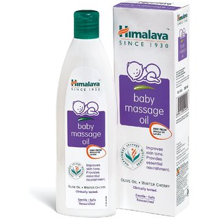                       Himalaya Herbal Baby Massage Oil Bottle - 200 ml (Pack of 1)                                              