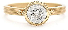 5 Carat Natural Stone Gold Plated White Sapphire Ring for unisex by Ratan Bazaar