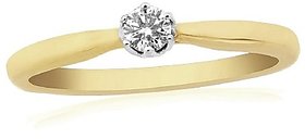 Lab Certified Unheated & Natural White Sapphire Stone Gold Plated Ring by Ratan Bazaar