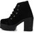 Funku Fashion Side Lace Black Suede Women Boots