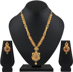 Asmitta Tradition One Gram Gold Plated Necklace Set For Women and girls