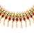 Asmitta Traditional Kuiri Shape Gold Plated Choker Style Necklace Set For Women