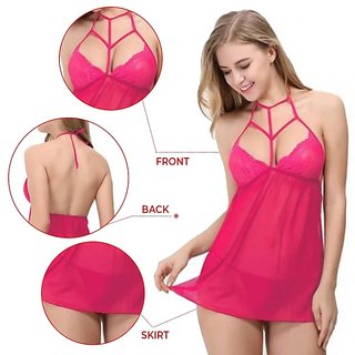 Buy Sexy Exotic Naughty Night Dress for Girlfriend Black Color FREE SIZE Bring Spark in your Bed Online 360 from ShopClues