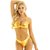Exotic Naughty Night Dress for Girlfriend Gold Color FREE SIZE by Quinize (Seductive Gold Bra Panty Set)