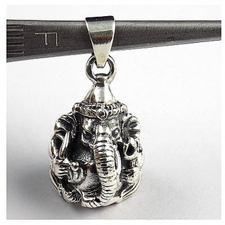                      Designer Religous Pure Silver Pendant(Locket)Ganesha Pendant for Men & Women by JAIPUR GEMSTONE                                              
