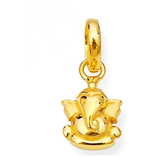                       JAIPUR GEMSTONE -    Gold Plated Ganesha Pendant Without  Chain                                              