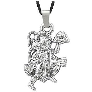                       JAIPUR GEMSTONE  hanuman ji Without Chain Pendant  for unisex Pure Silver Locket                                              