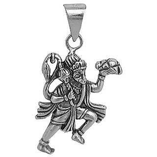                       JAIPUR GEMSTONE  - Sterling Silver hanuman Ji Pendant (Without Chain) for Women and Men                                              
