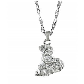                       JAIPUR GEMSTONE  - Sterling Silver krishna ji  Alloy Pendant                                              