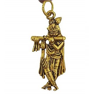                       JAIPUR GEMSTONE  -God krishna ji Pendant for Men & Women Pure Gold Plated Locket                                              