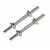 HASHTAG FITNESS Chrome Metal Star-Nut dumbbell Bars 14 Inches