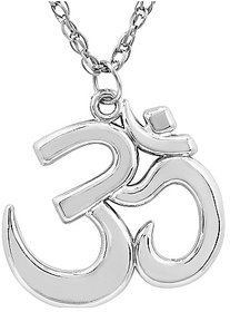 Jaipur gemstone  - Sterling Silver om Pendant (Without Chain) for Women and Men
