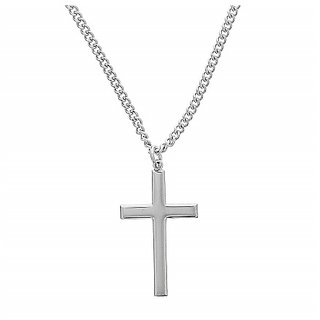                       Jaipur gemstone  - Sterling Silver Jesus Christ Cross Pendant for Unisex Religious                                              